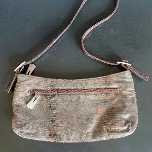 Liza Ganz New york Beige Embossed shoulder bag